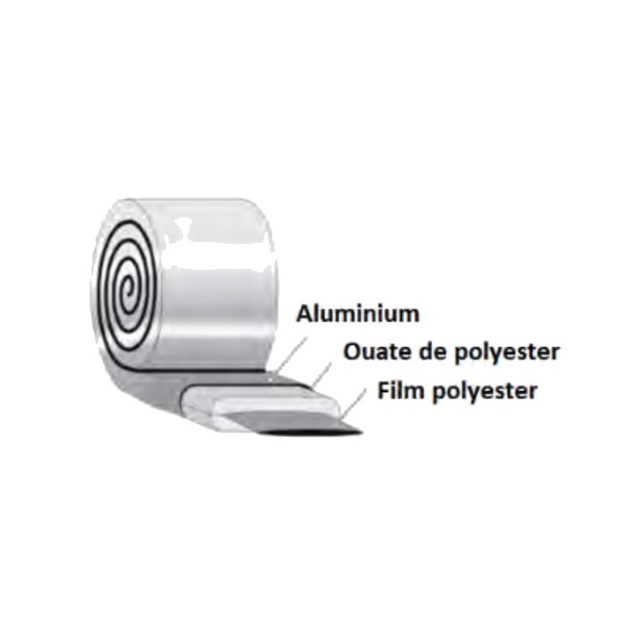 Chaussette isolée en 50 mm - 10 mètres pour conduits Ø 90 mm [- Conduits et accessoires VMC en PEHD - Brink]