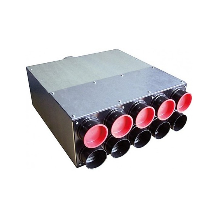 Caisson de distribution insonorisée 1 x Ø 160 - 10 x Ø 75 [- Conduits et accessoires VMC en PEHD - Brink]