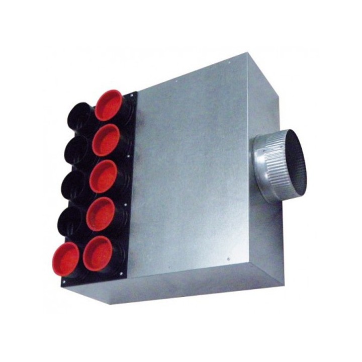 Caisson de distribution insonorisée 1 x Ø 180 - 15 x Ø 75 [- Conduits et accessoires VMC en PEHD - Brink]