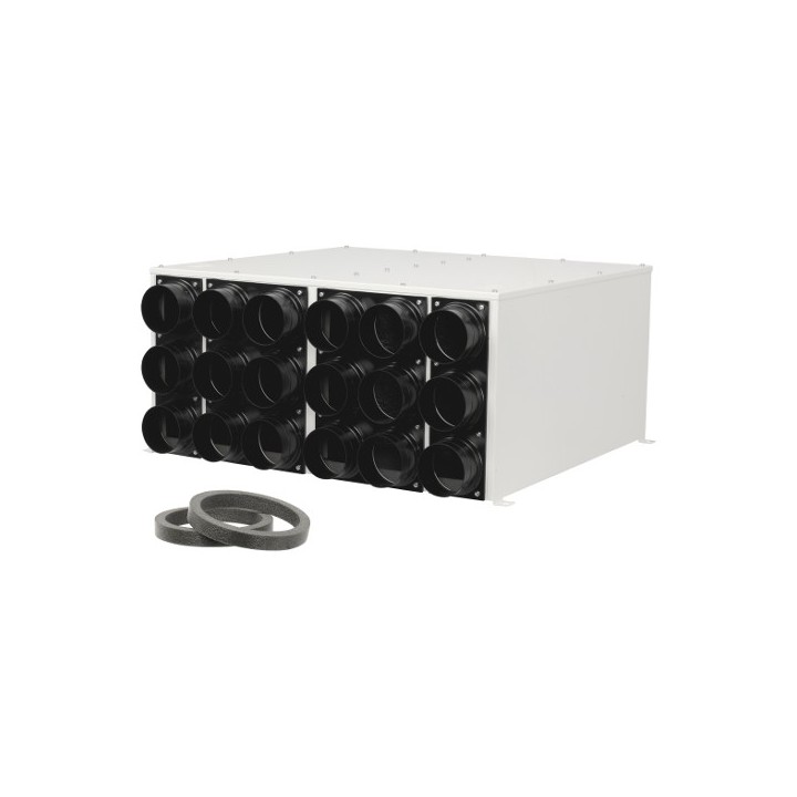Caisson de distribution insonorisée extra-plat 2 x 9 piquages Ø 75 - Sky 300 [- Conduits et accessoires VMC en PEHD - Brink]