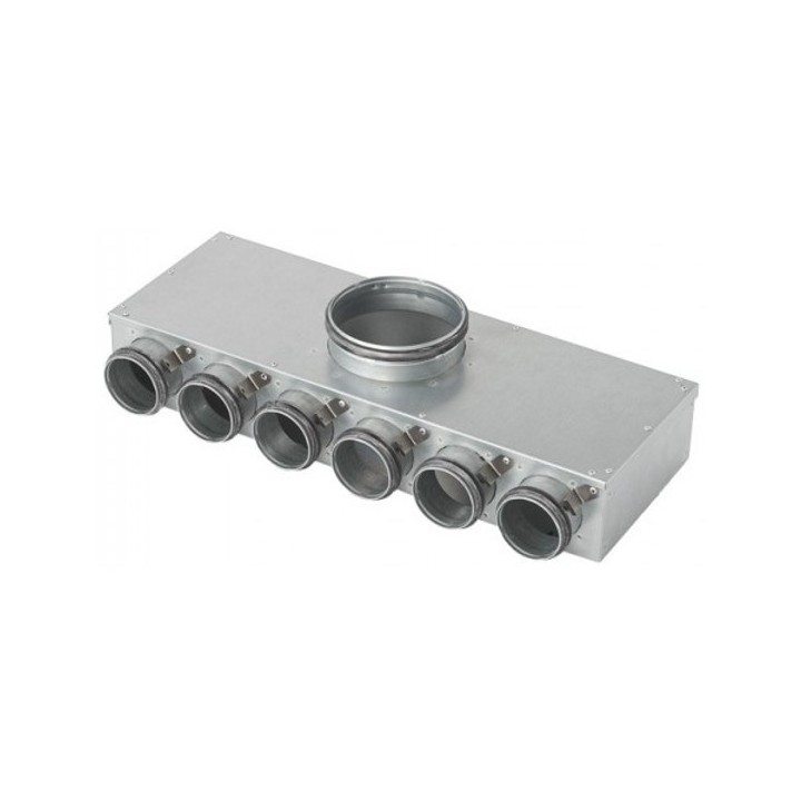 Caisson de distribution ECO 1 x Ø 125 - 6 x Ø 75 [- Conduits et accessoires VMC en PEHD - Brink]