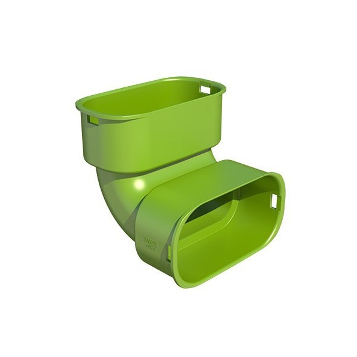 Coude 90° vertical - 50x100 mm ou 60x130 mm [- Conduits et accessoires VMC en PEHD - Brink]