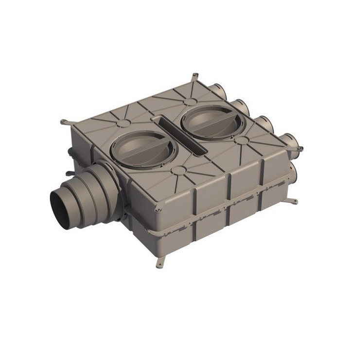 Caisson de distribution multi-configuration - 8 piquages [- Accessoires VMC en PEHD - Brink]