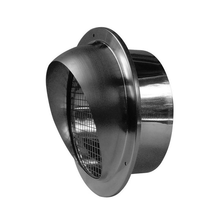 Prise et rejet d’air inox Ø 125, 160 ou 180 mm [- Sortie murale VMC - BRINK]