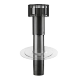 Chapeau de toit plat avec col pour toit plat - Ø 160  mm - noir [- Sortie de toiture - Zehnder]