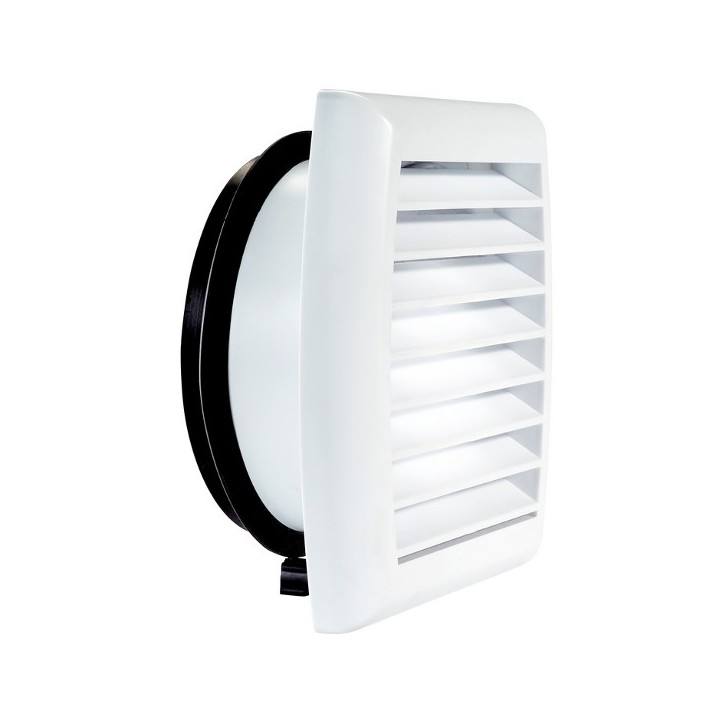 Grille de façade plastique - Ø 100 et 125 mm [- accessoire entrée d'air - Atlantic]