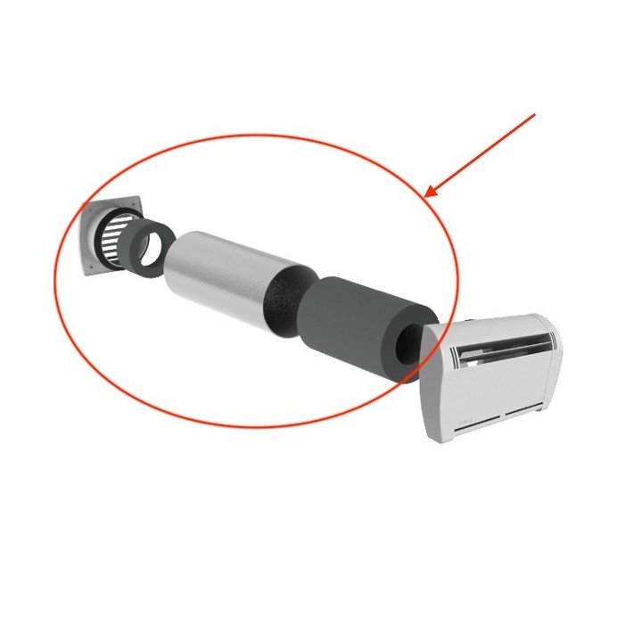Kit SCD CIRC - Silencieux circulaire Ø 125 mm pour EHT et EAAT [- accessoires entrées d'air - Atlantic]