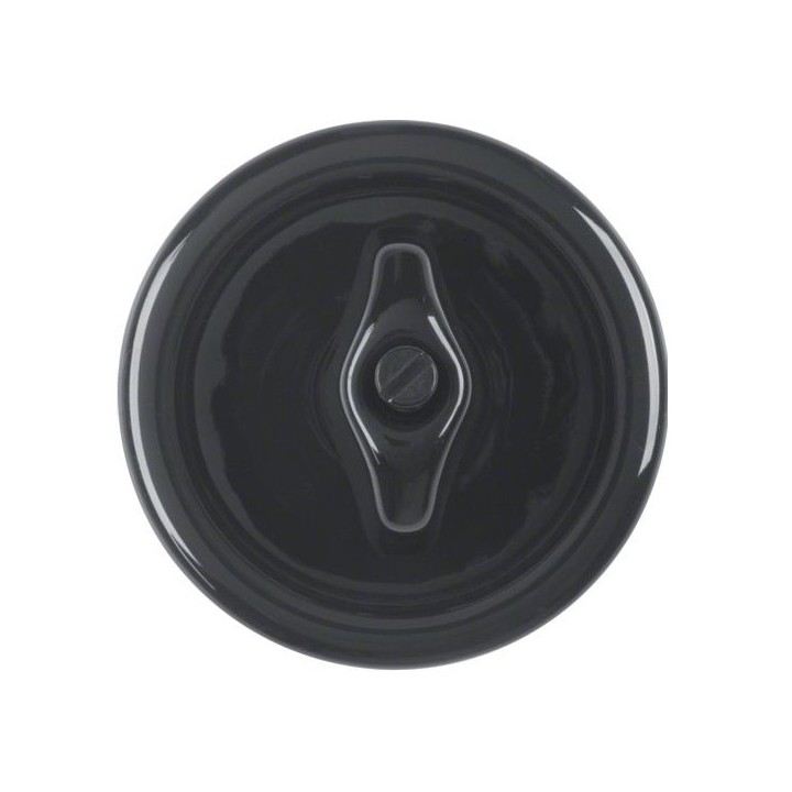 Enjoliveur + manette de commande rotative - Porcelaine - Nuit [- 1930 Rosenthal - Palazzo - Hager - WMV785N - 4011334516095]