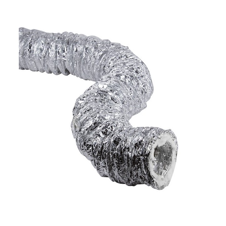 Gaine calorifugée et insonorisée - Ouate Polyester 25mm - 10 mètres - T max + 250°C - Ø 80 à 250 mm [- conduits VMC - Vortice]