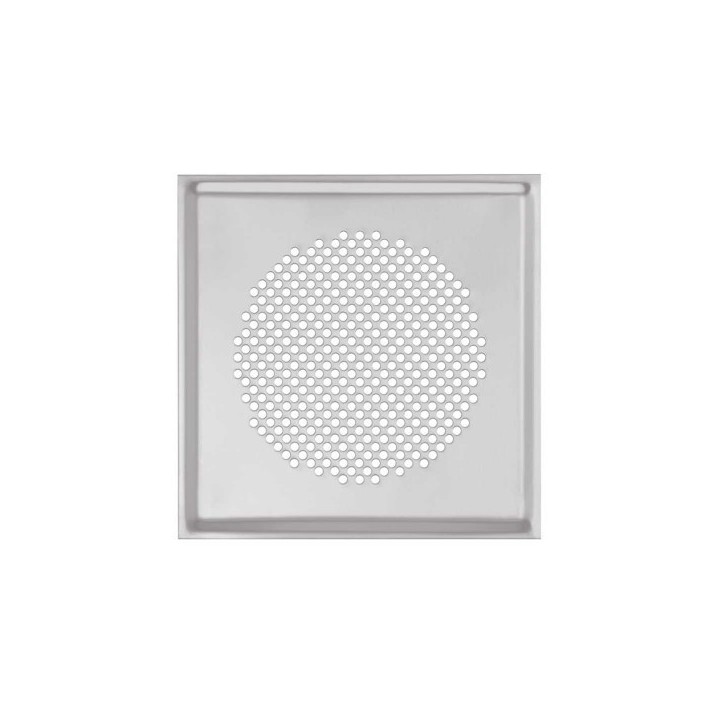 Grille carrée métallique Venezia - Ø 125 mm - Blanche ou Inox [- Bouche acier - Réseau ventilation - Zehnder]