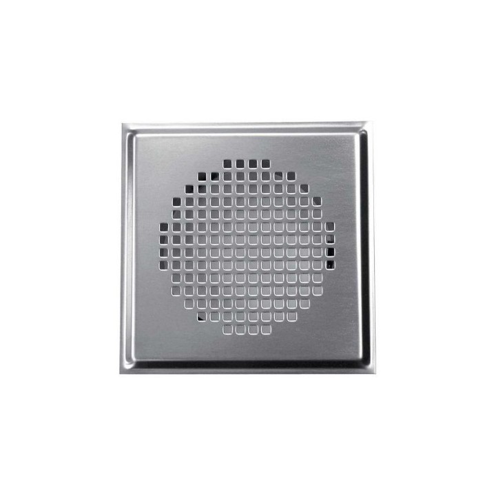 Grille carrée métallique Torino - Ø 125 mm - Blanche ou Inox [- Bouche acier - Réseau ventilation - Zehnder]