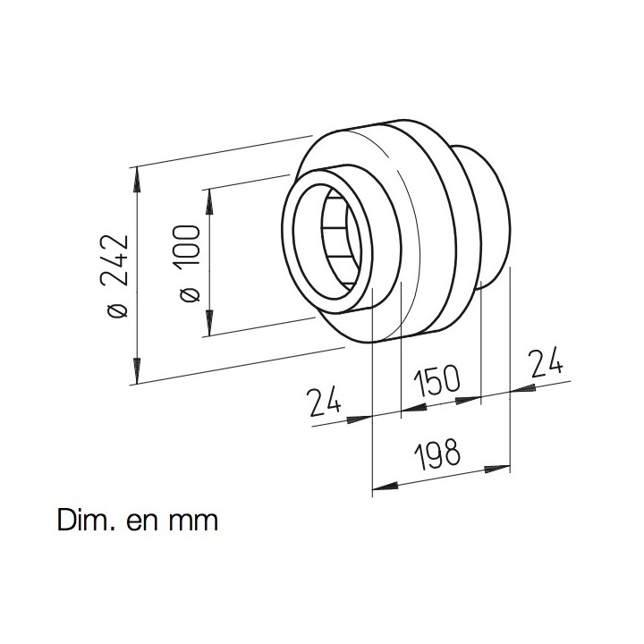 InlineVent RR EC Ø 100, 125, 160, 200, 250 et 315 mm [- Ventilateurs centrifuges basse consommation pour gaines - HELIOS]