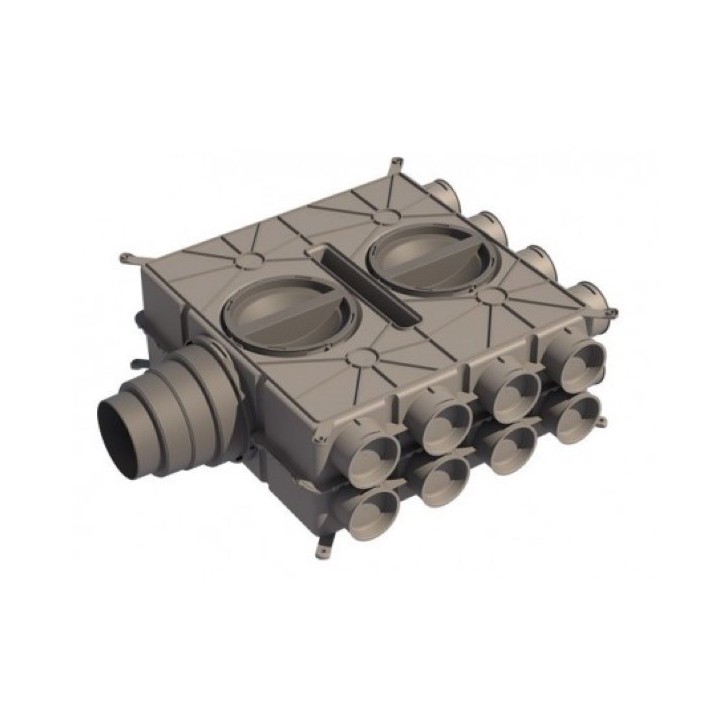 Caisson de distribution 16 piquages - CDP 16X75 [- Conduits et accessoires VMC en PE - Réseau Clip & Go - Atlantic]