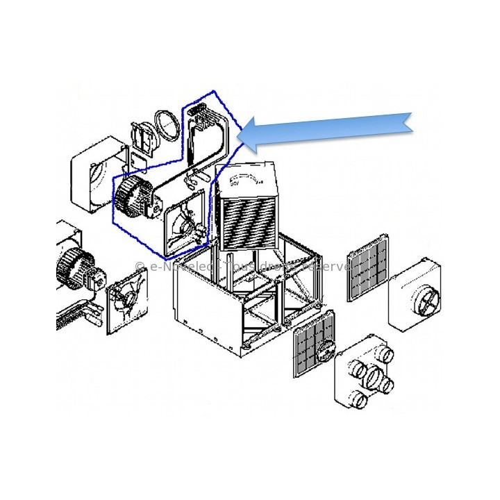 Ensemble "Moteur + turbine" de rechange pour VMC AKOR ST [- accessoire VMC double flux - Unelvent]