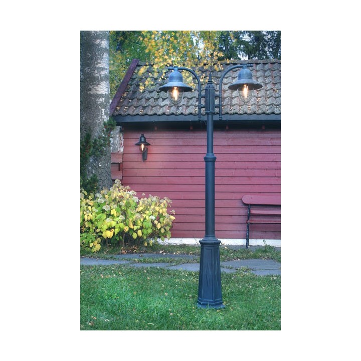 Lampadaire double tête COMO [- Candelabre - Eclairage extérieur - Norlys]
