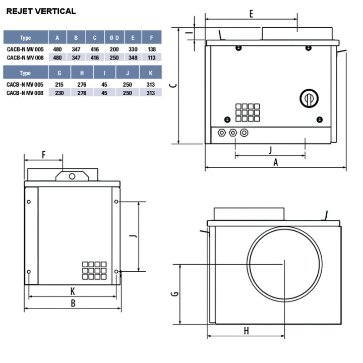 CACB MV [- Caissons de ventilation 400°C 1/2h non régulés - S&P - Soler&Palau - Unelvent]
