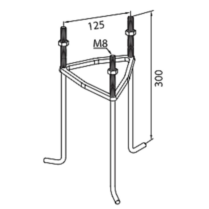 Ancrage pour béton - 1230ZZ [- Eclairage extérieur - Norlys]