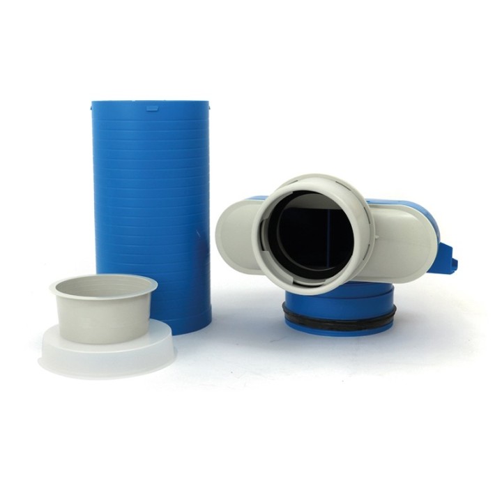 Manchette coudée Ø 125 - 1 piquage Ø 90 mm [- VCHL250-90 - Réseau PEHD Uniflexplus - Ventilair]