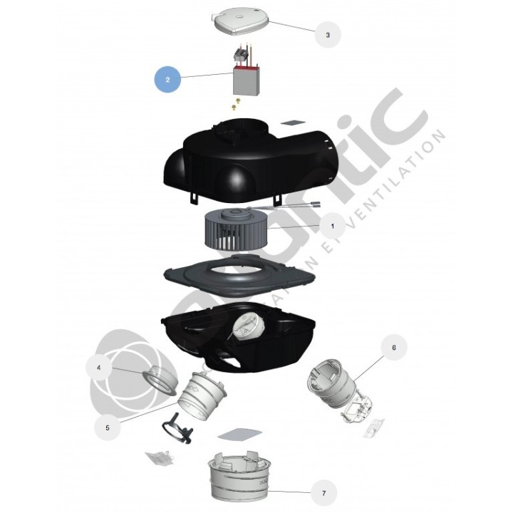 Condensateur de rechange pour AUTOCOSY - Ref 412216, 412217 et 412318 [- pièce détachée VMC - Atlantic - Ni repris ni échangé]