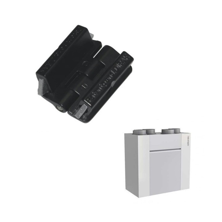 Charnière acier noire (x2) pour VMC OPTIMOCOSY HR et ACCESS (412203, 412258 et 412259) [- pièce détachée VMC - Atlantic]