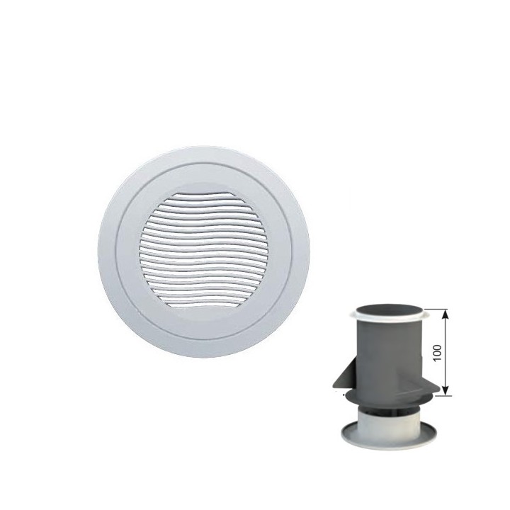 Bouche d'extraction et d'insufflation Vortice Borea Ø 80 et 125 [- Bouches VMC - Vortice]