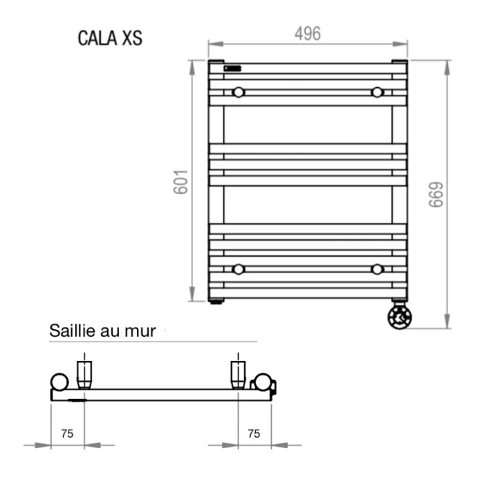 CALA XS [- TLNZZ - Sèche-serviettes électrique - Acova]