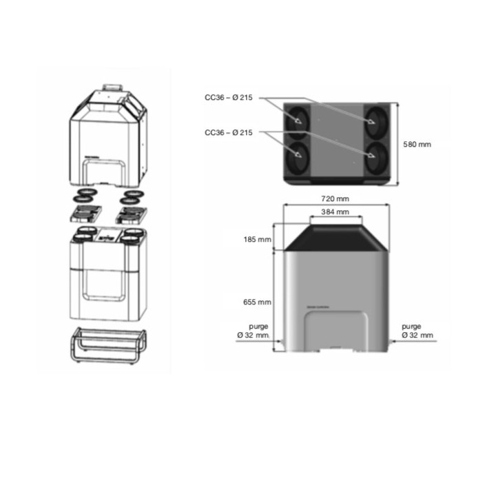 ComfoClime 36 [- Unité de rafraichissement et de réchauffage PAC pour ComfoAir Q - Zehnder]