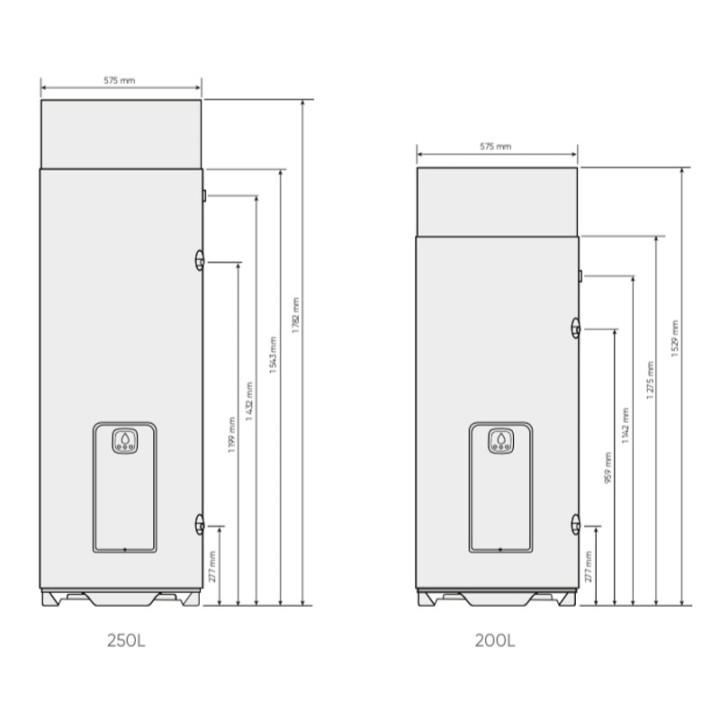 EGEO - 200 ou 250 litres [- chauffe-eau thermodynamique connecté - Atlantic]