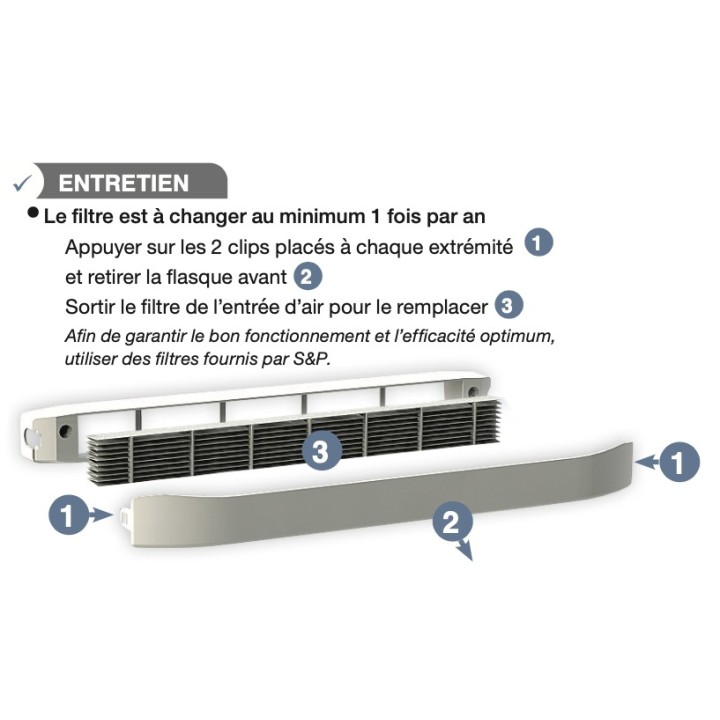 Entrée d’air Filtrante - EC 30 FI [- accessoire VMC - Unelvent]