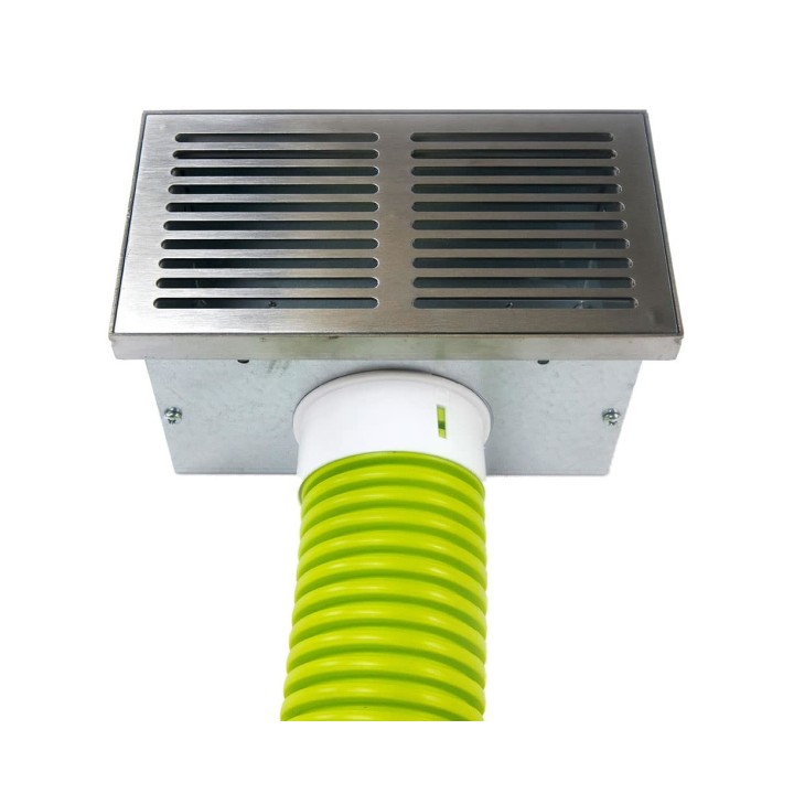 Grille rectangulaire de sol - insufflation 200x100 [- Bouches et grilles de transfert - Brink]