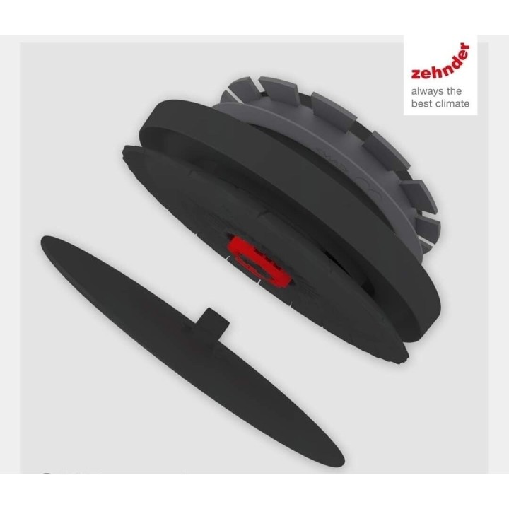 Bouche de pulsion Luna S Noire  Ø 125 mm [- Bouches VMC réglables - Zehnder]