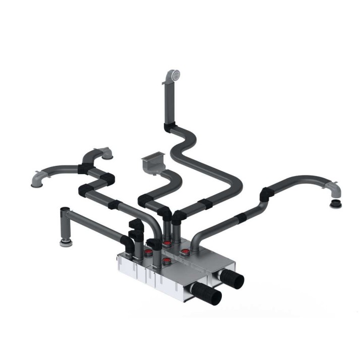 ComfoWell Therm Plaque de raccordement 420 5xDN90   [ - Réseau PEHD ComfoTube Therm- Zehnder]