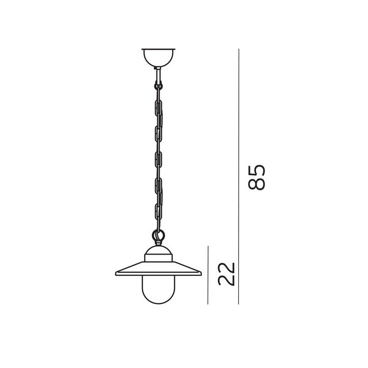 KARLSTAD CHAINE luminaire  suspendu acier et cuivre [- Eclairage extérieur - Norlys]