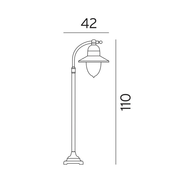 Potelet COMO Globe transparent Aluminium [- Eclairage extérieur - Norlys]