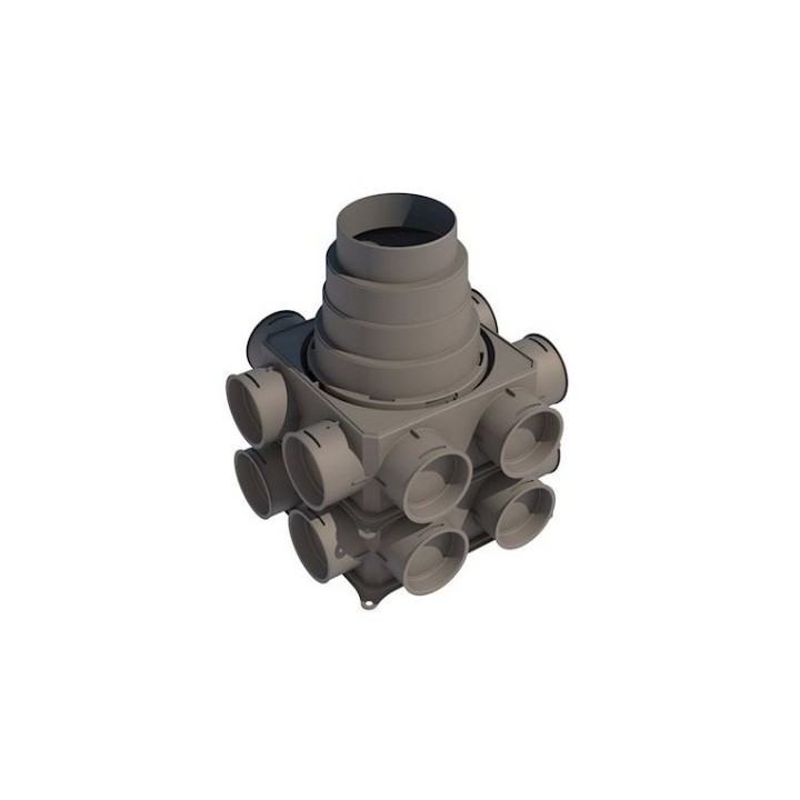 Caisson de distribution compact multi-configuration - 16 piquages [- Accessoires VMC en PEHD - Brink]
