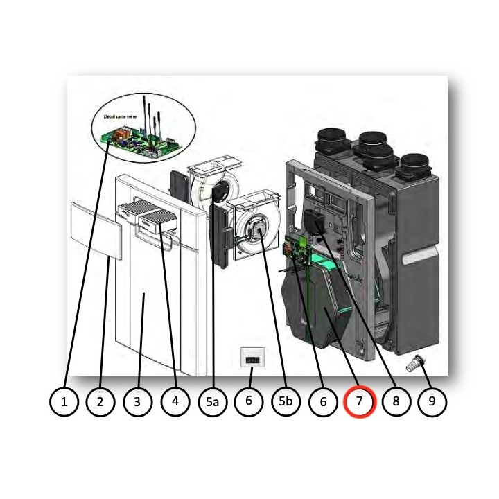 Echangeur pour VMC DOMEO et Equation ATACAMA [ pièce détachée VMC double flux - Unelvent -  Ni repris ni échangé]
