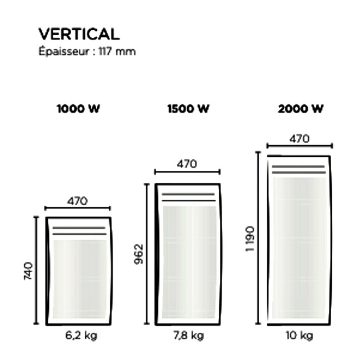 AMADEUS 3 Vertical [Panneau rayonnant - Thermor]