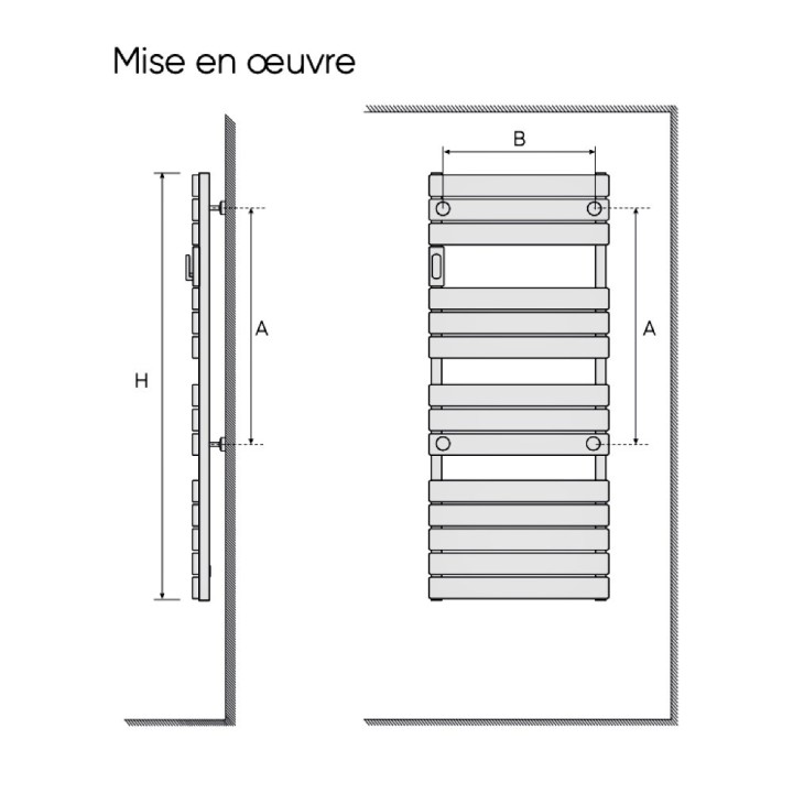 ADELIS Eau Chaude - Blanc  [- Sèche-serviettes - Atlantic]