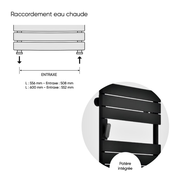 ADELIS Eau Chaude - Couleurs  [- Sèche-serviettes - Atlantic]