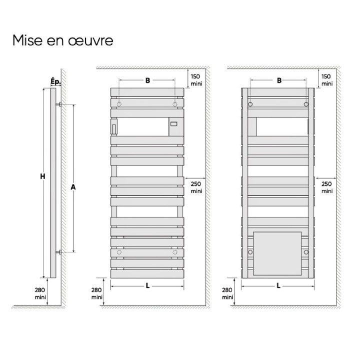 ADELIS Mixte - Blanc  [- Sèche-serviettes - Atlantic]