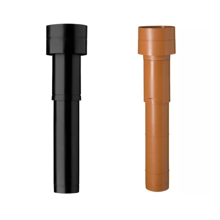 Terminal vertical - Noir ou Ocre - Ø  125, 160 ou 180 mm [- Sorties de toiture pour VMC double flux - BRINK]
