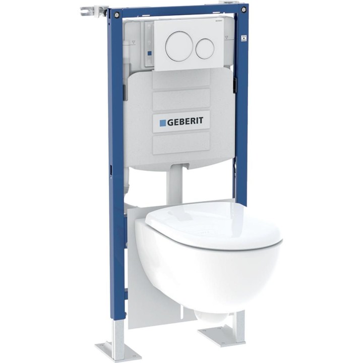 Bâti-pack DUOFIX WC suspendu Renova carénée, 112 cm. réservoir à encaster SIGMA 12 cm, plaque  [- Bâti-support - Geberit]