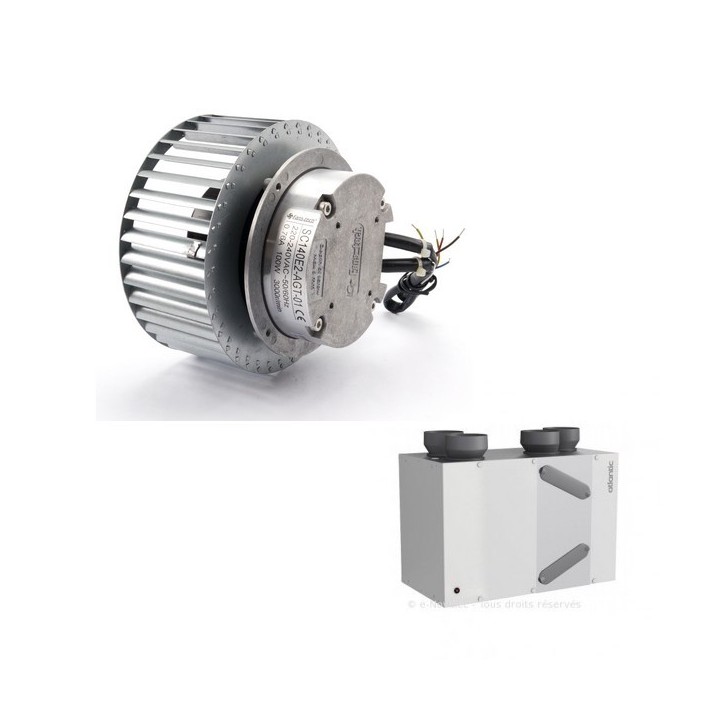 Mototurbine pour VMC DUOCOSY HR (412191) [- pièce détachée VMC double flux - Atlantic - Ni repris ni échangé]