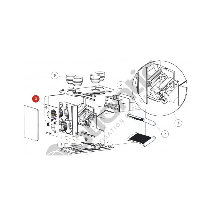 Carte électronique pour VMC Panega Volume Chauffé (430065) [- pièce détachée VMC double flux - Sauter - Ni repris ni échangé]