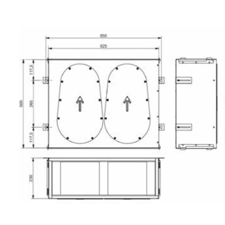 Caisson silencieux de répartition 12 piquages - ComfoWell 625 [- sans plaques de raccordement - Réseau PEHD ComfoTube - Zehnder]
