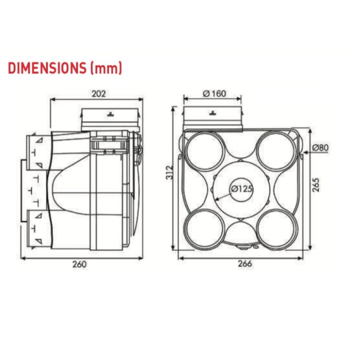 Kit HYDRA ST 2 - avec bouches à piles [- Pack VMC Simple flux Hygro B + bouches - S&P]