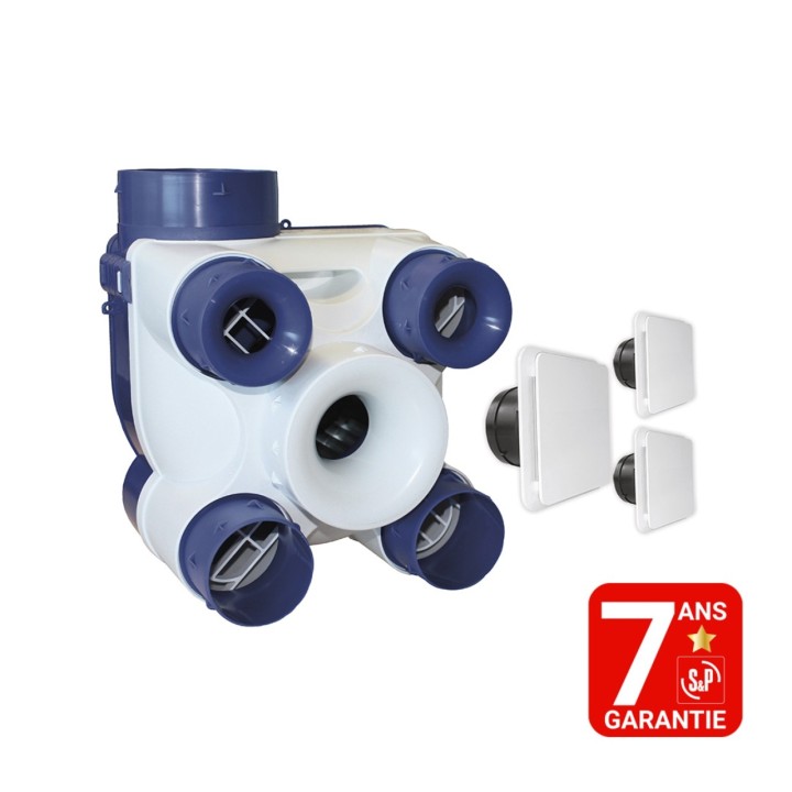 Kit DECO 2 AUTO [(conforme Norme ERP) - VMC Simple flux Autoreglable - Unelvent]