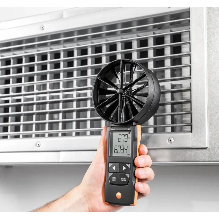 testo 417 kit 1 - Anémomètre à hélice avec cônes de mesure [- Mesure débit pour réseau VMC double flux- Testo]