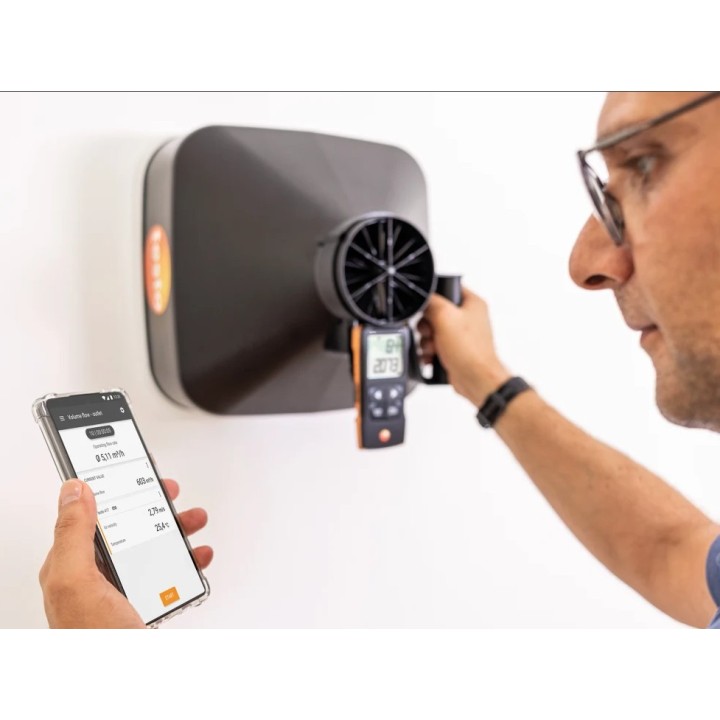 testo 417 kit 1 - Anémomètre à hélice avec cônes de mesure [- Mesure débit pour réseau VMC double flux- Testo]