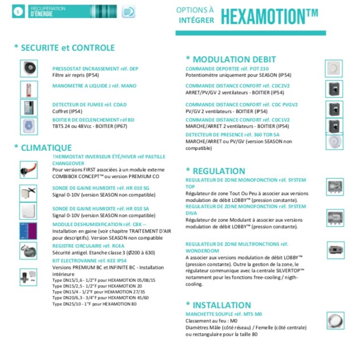 HEXAMOTION [- Centrale double flux pour ERP - CALADAIR - ZEHNDER]
